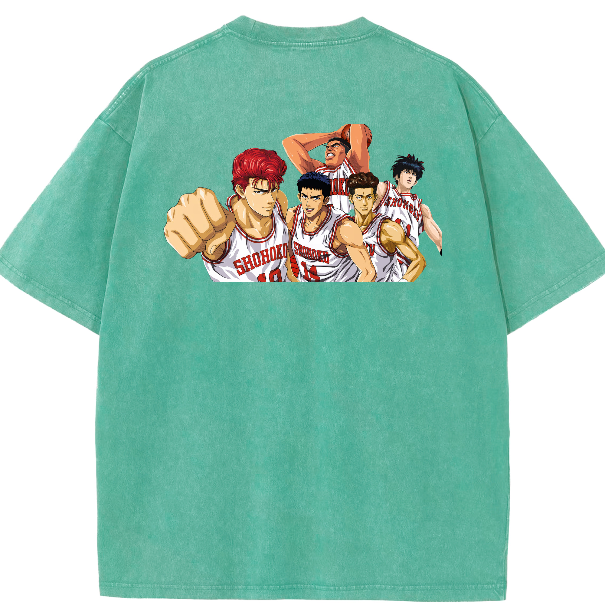 （画像用） SLAM DUNK／スラムダンク 綿100% ヴィンテージ風 半袖Tシャツ（背面プリント）